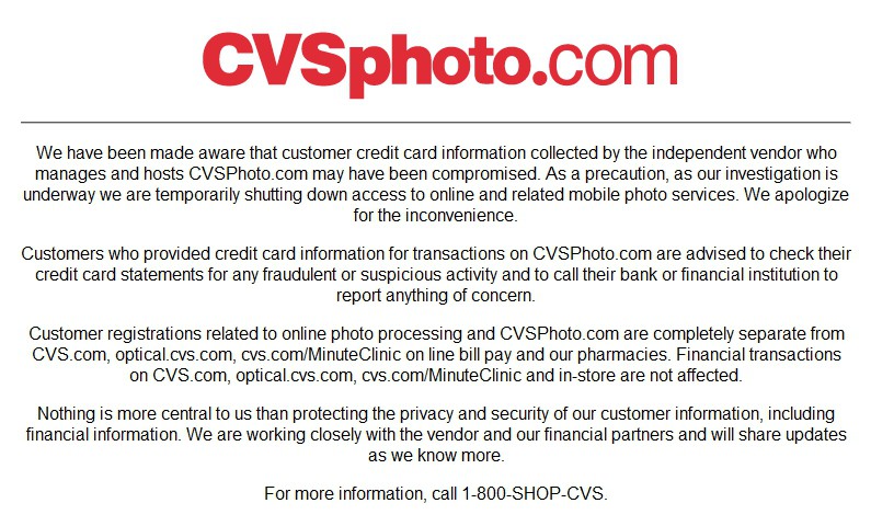 credit card breach at