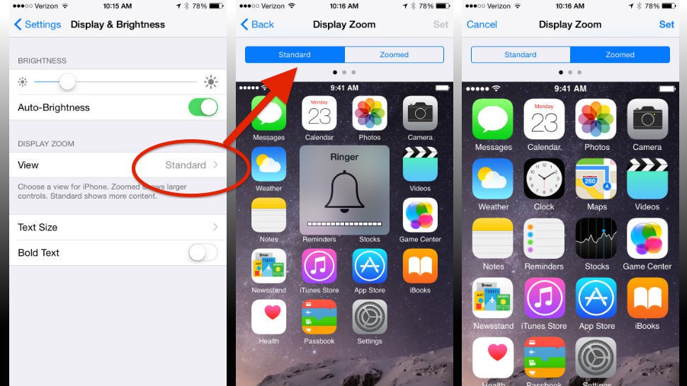 iPhone Display Zoom