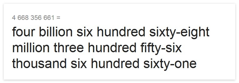 Google number pronunciation