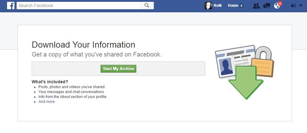 Facebook new screen