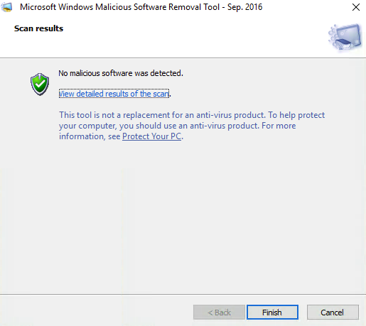 microsoft malicious software removal tool on start up