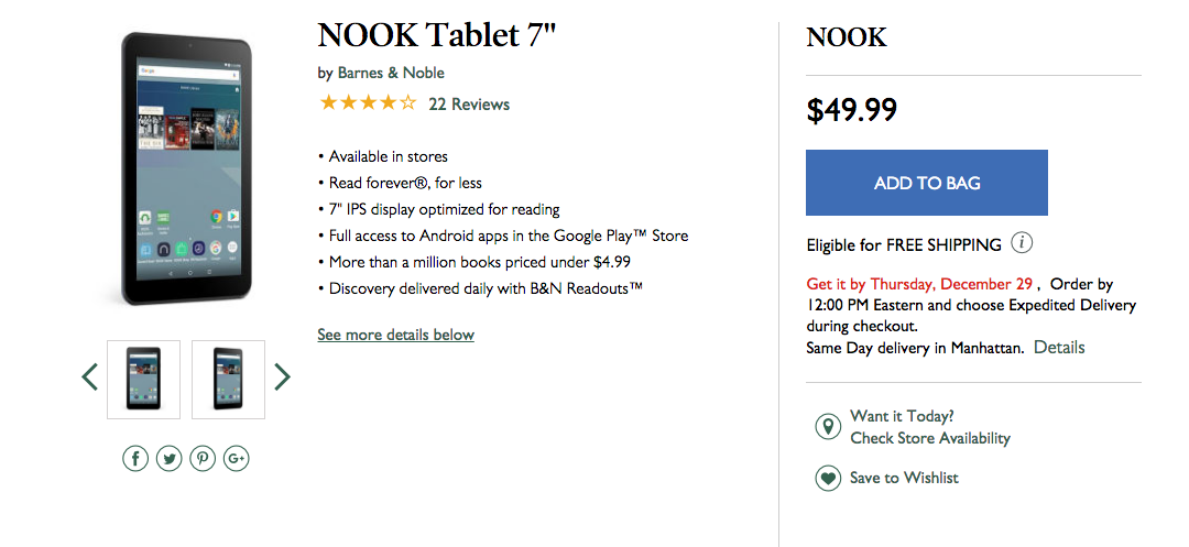 Barnes and Noble Nook