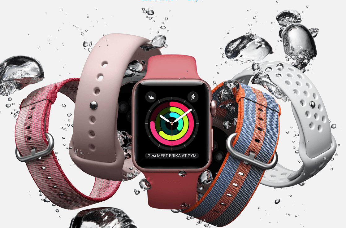 apple watch series 2 water