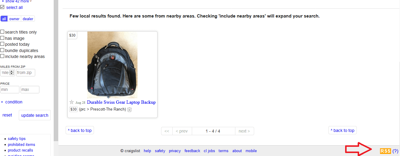 craigslist rss reader craigslist rss reader