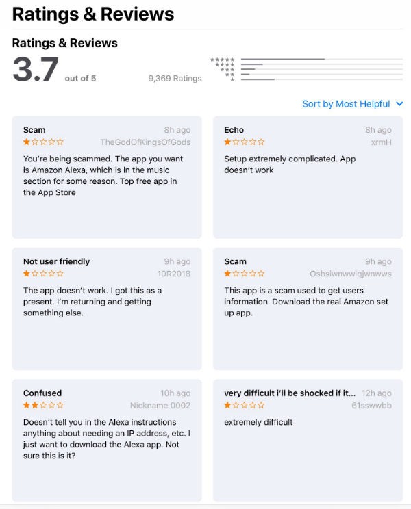 Fake Alexa set up app