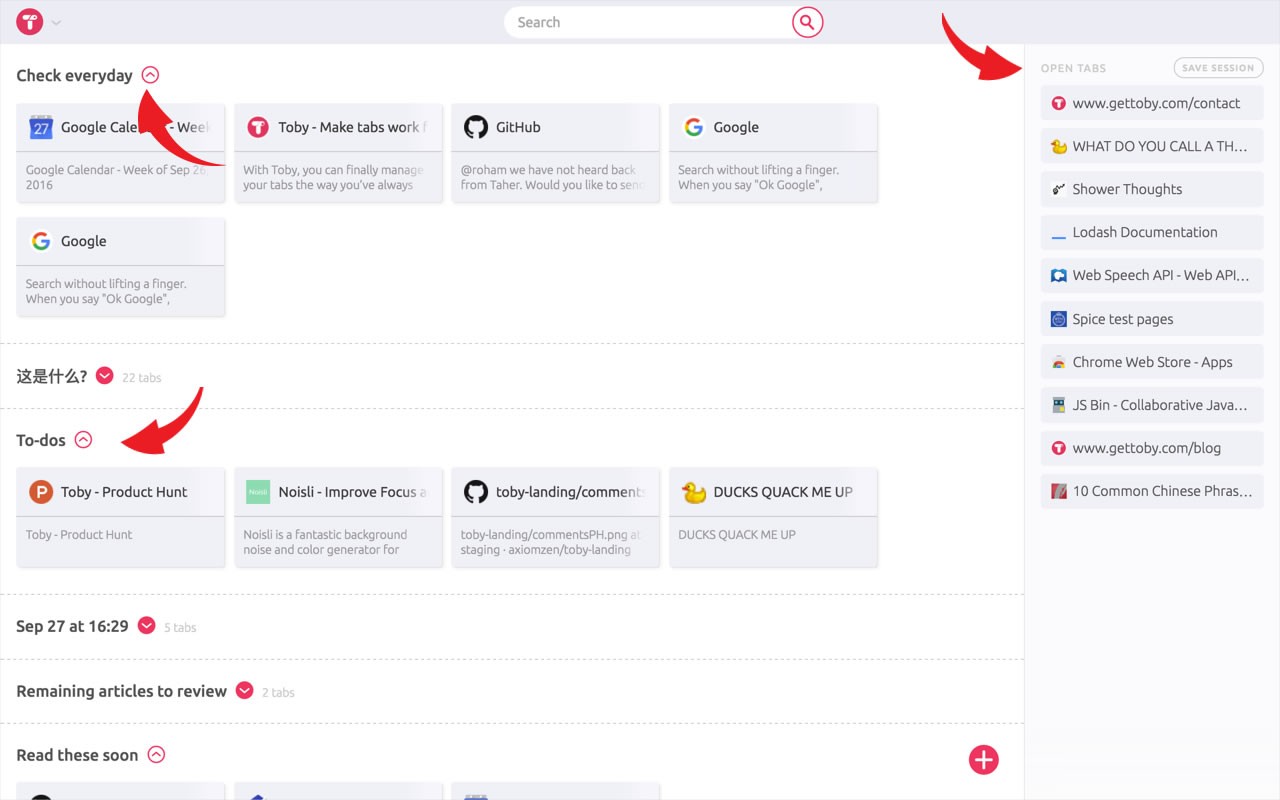 Chrome extension to organize tabs in browser