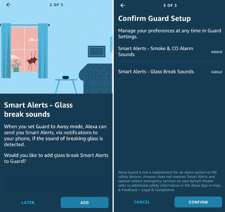 how to set up alexa guard