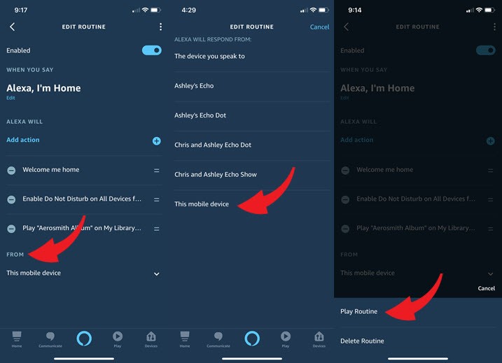setting up routines in alexa