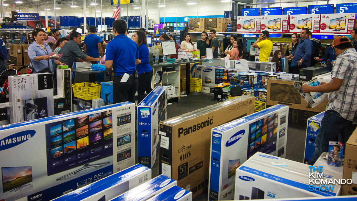 Black Friday shopping at a Best Buy store - TV deals