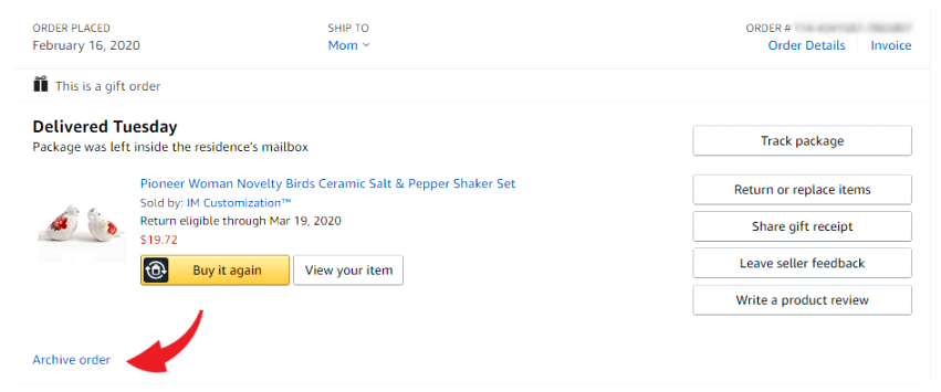 how to get to archived orders on amazon