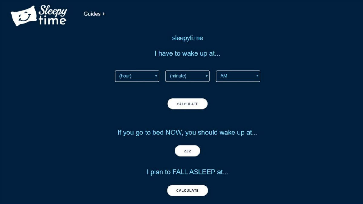 sleepytime calc sleepytime calc