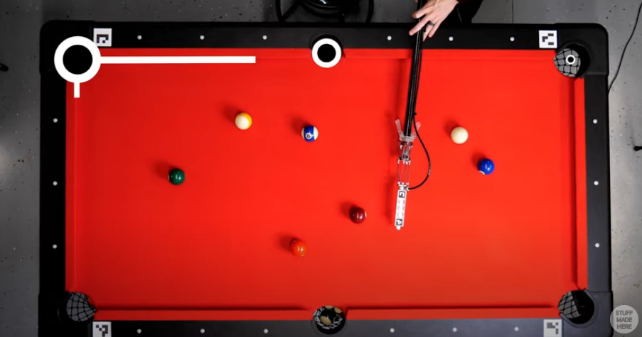 Creating an automatic pool cue that never misses