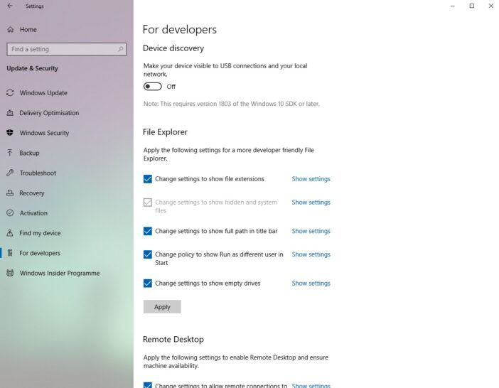 Windows hidden folder