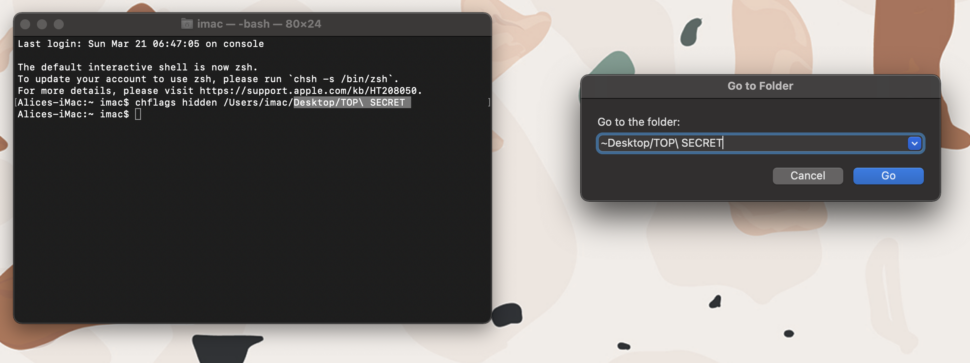 Hidden folders