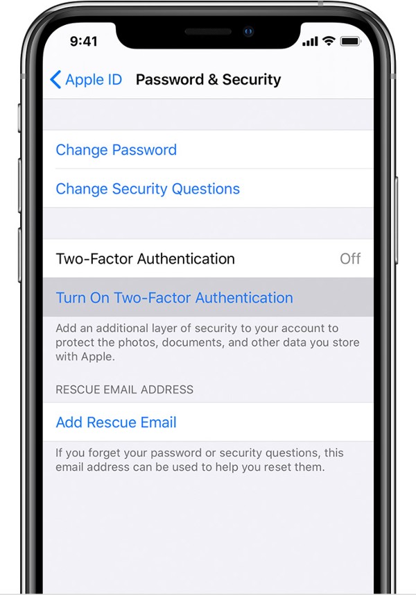 new security settings iphone