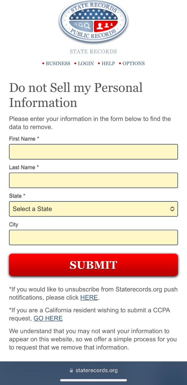 OptOut Tuesday How to remove yourself from StateRecords