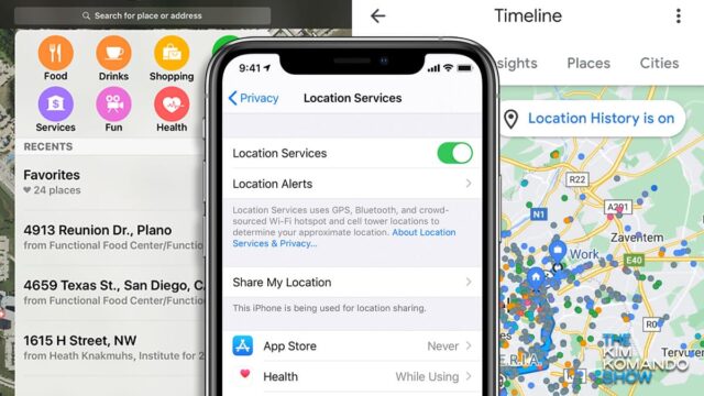 location data on google, apple devices