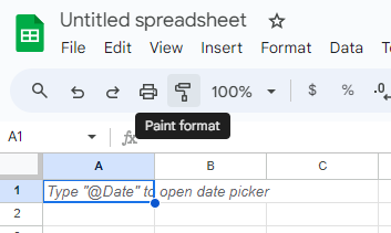 Paint format icon screenshot