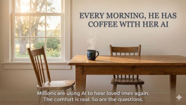 He lost his wife of 40 years. Now he talks to her AI every morning.