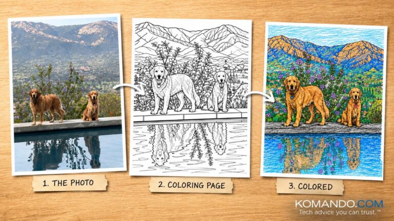 Turn any photo into a free coloring page in 20 seconds