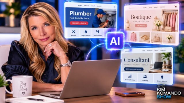 Kim used AI to quickly generate a website.