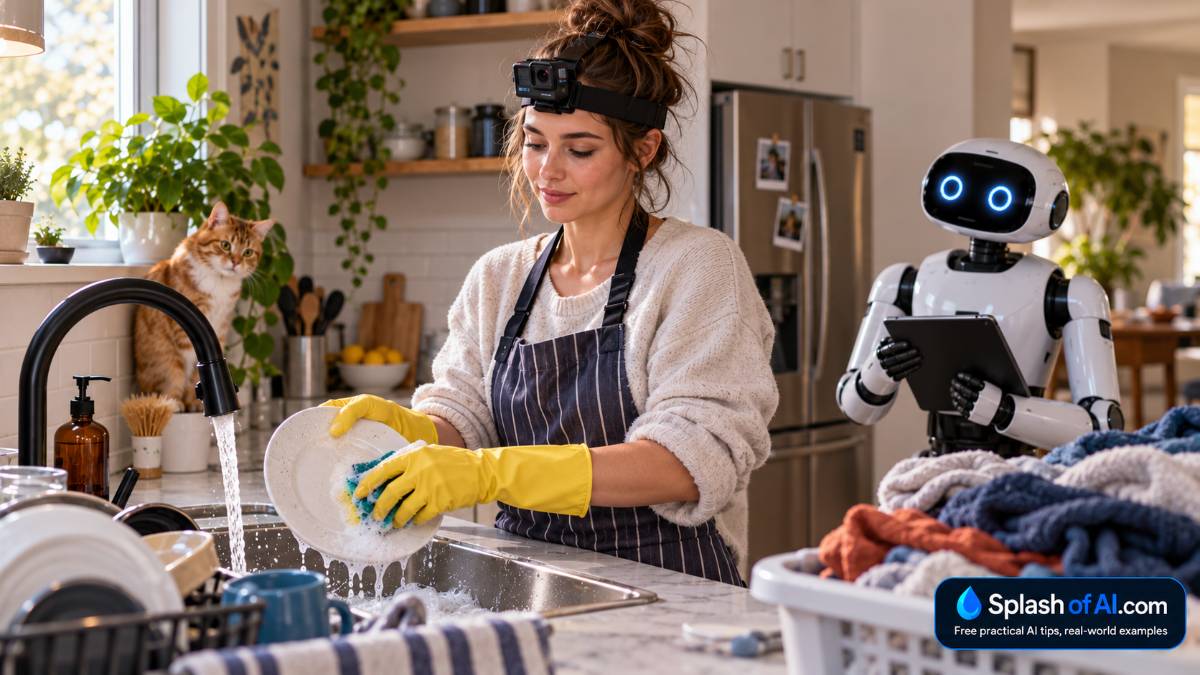 Robotics companies pay people to film themselves doing dishes and chores